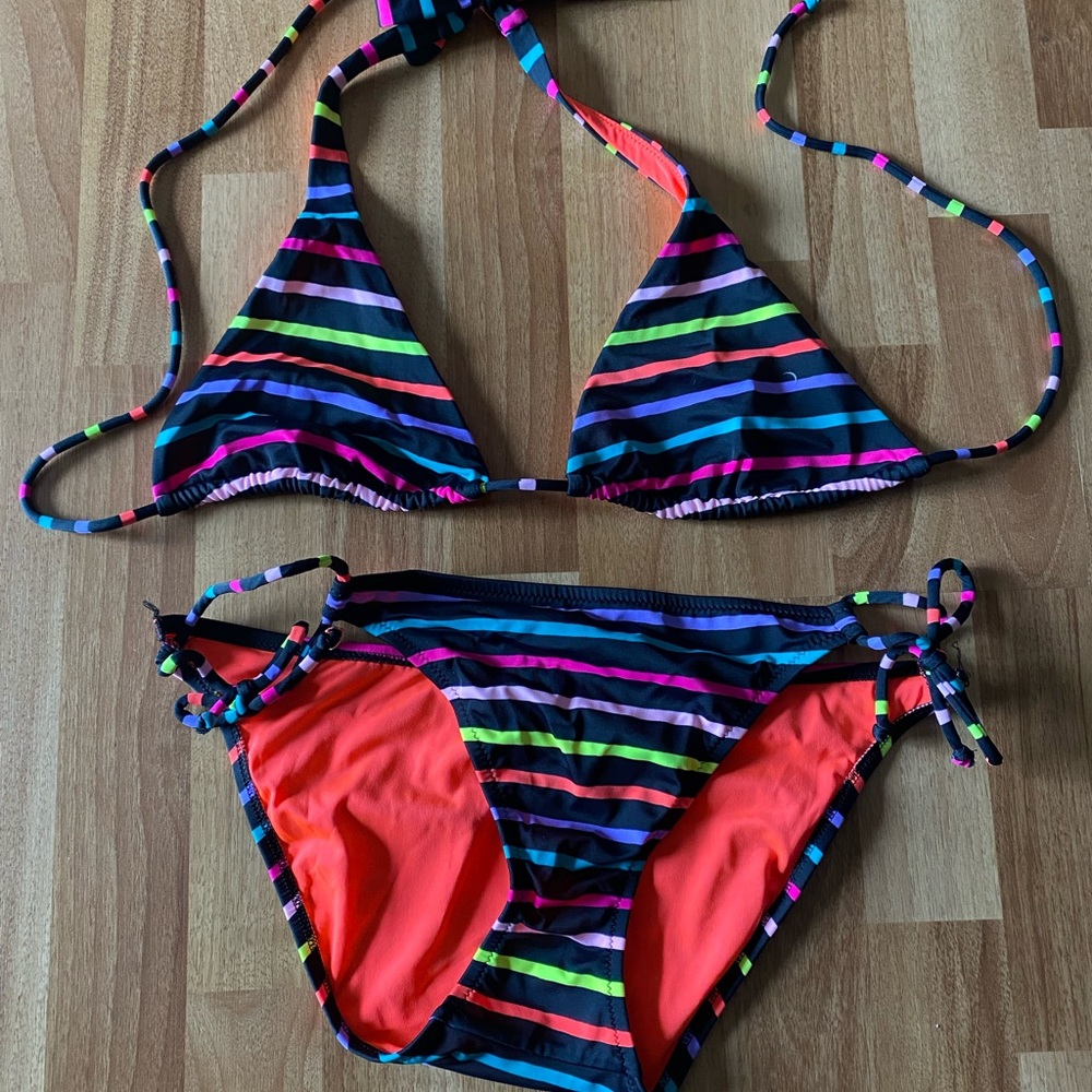 Victoria’s Secret neon stripe bikini